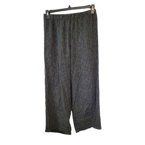Hot Cotton Black & White Stripe Linen Cotton Casual Pants Size M